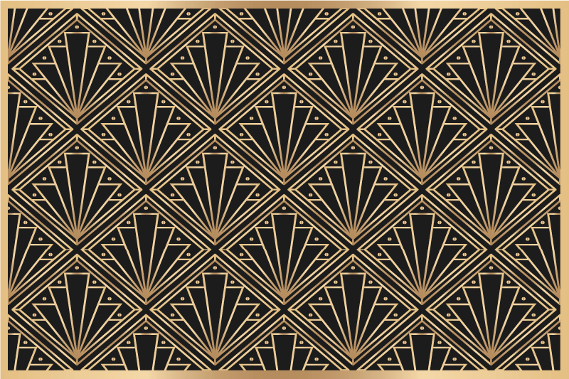 Doku efekti amerikan servis - art deco deseni - TenStickers