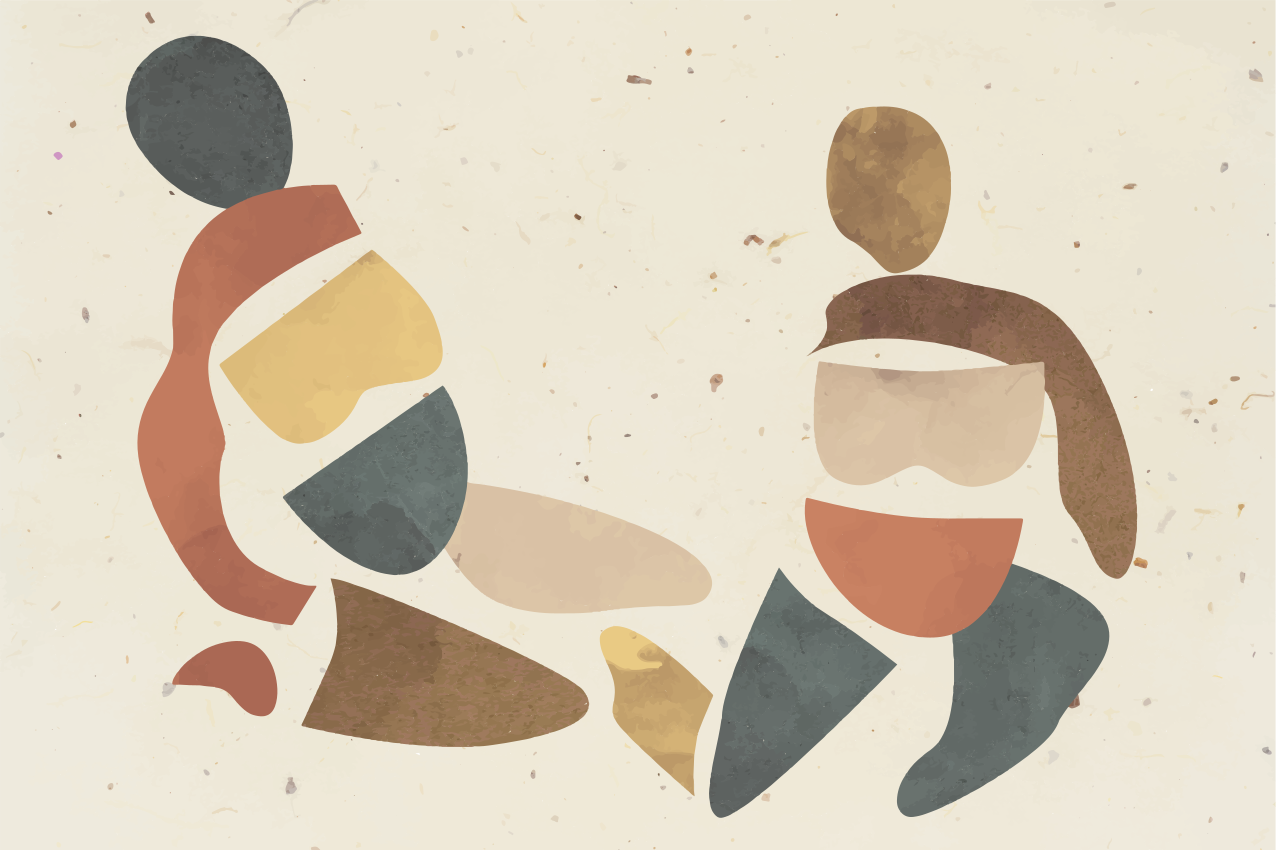 Soyut insan figürleri modern amerikan servis - TenStickers