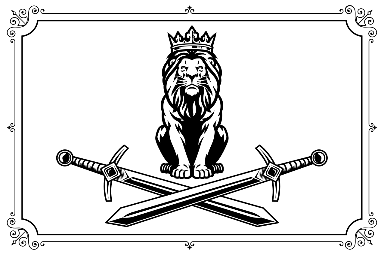 Orijinal amerikan servis aslan kral amblemi - TenStickers