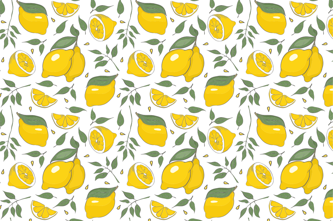 Orijinal amerikan servis canlı limon motifi - TenStickers