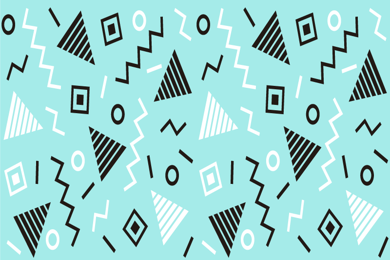 Modern amerikan servis - geometrik desenler koleksiyonu - TenStickers