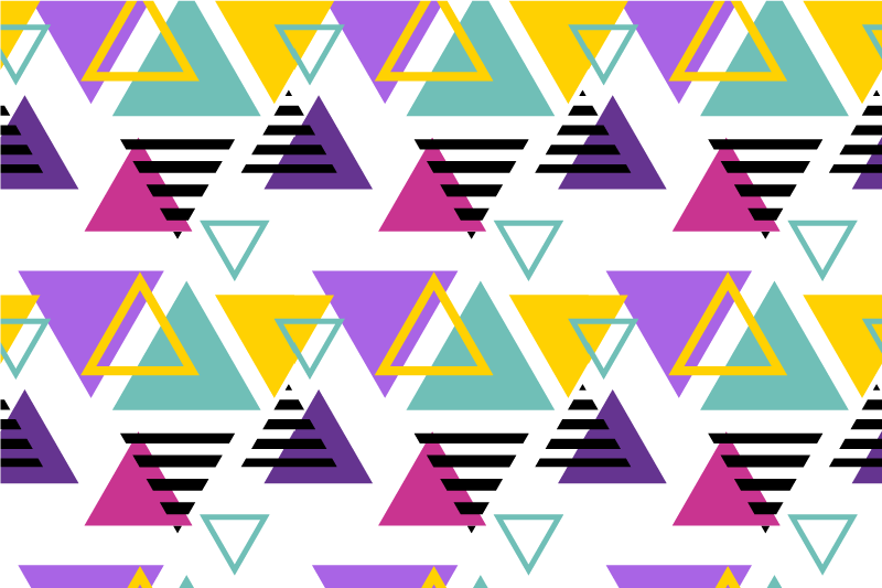 Modern amerikan servis renkli geometrik Üçgenler - TenStickers