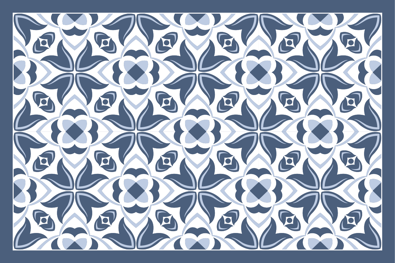 Doku efekti amerikan servis - sofistike botanik motif - TenStickers