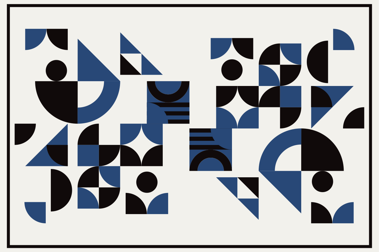 Modern amerikan servis geometrik mavi desenler - TenStickers