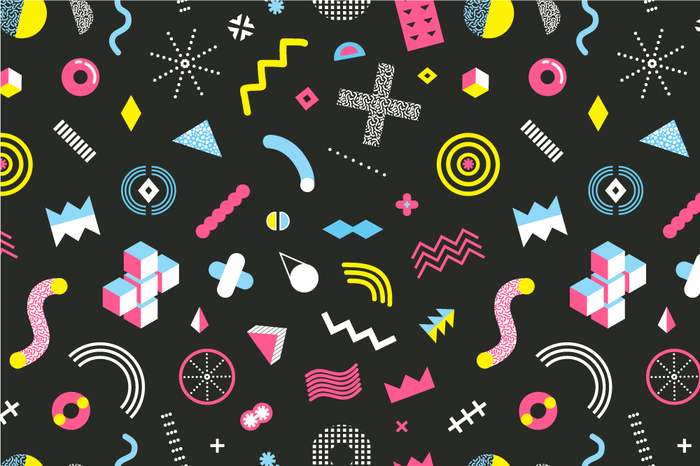 Orijinal amerikan servis - canlı geometrik bileşenler - TenStickers