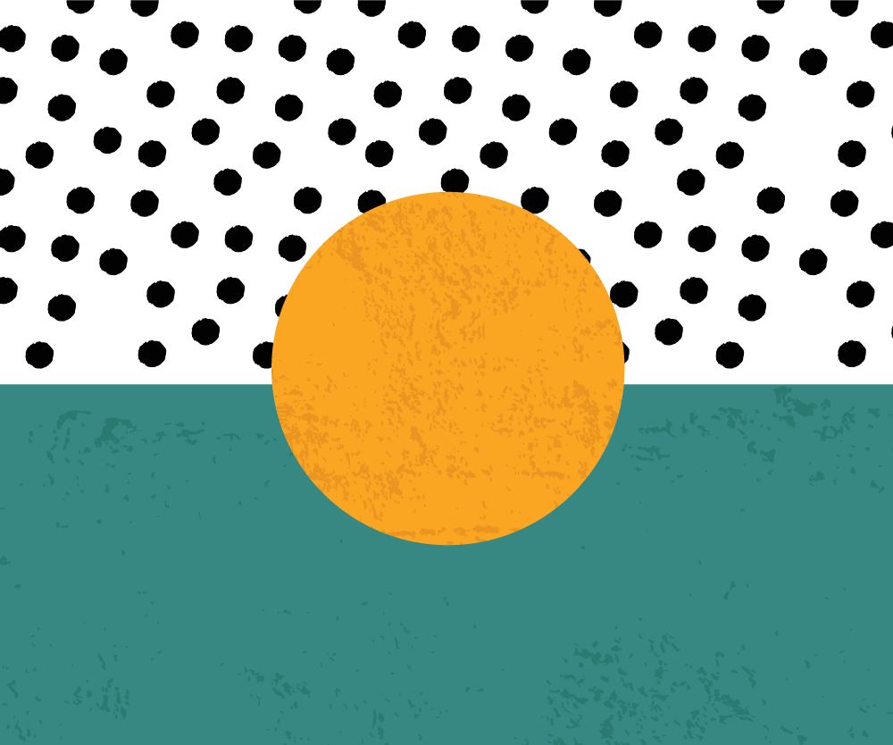 Siyah noktalı soyut tasarım orijinal placemats - TenStickers