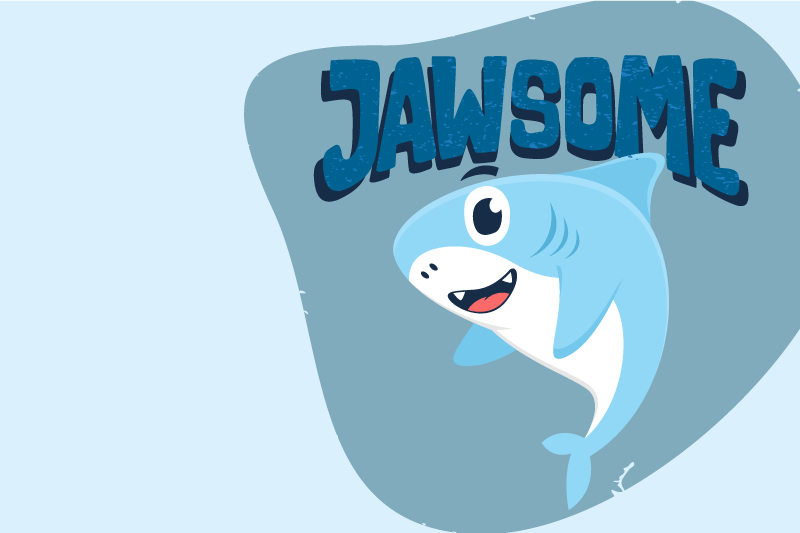 çeneli tasarım deniz canlıları çocuk servis altlıkları - TenStickers