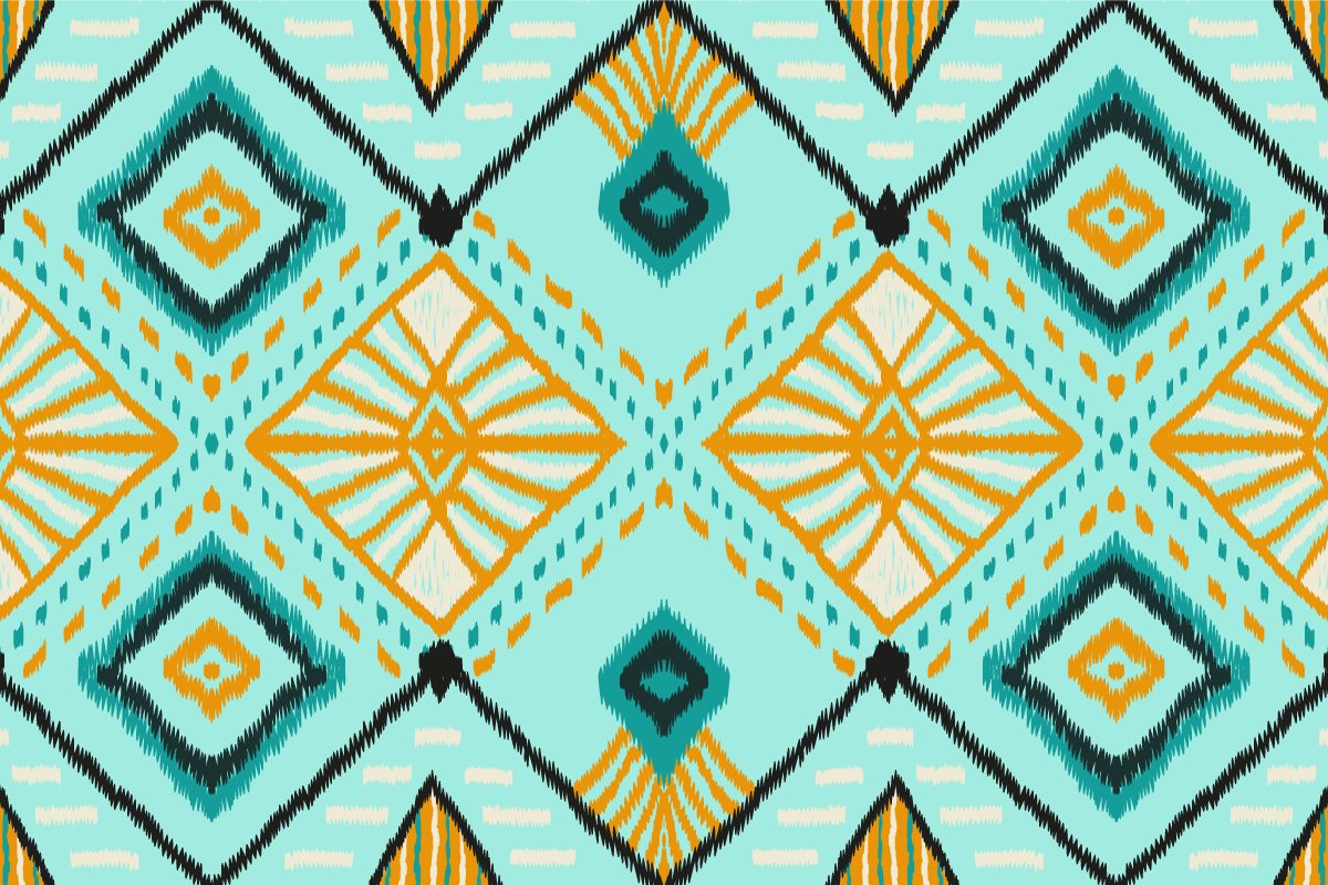 Geometrik "afrika tarzı" desen servis altlıkları - TenStickers