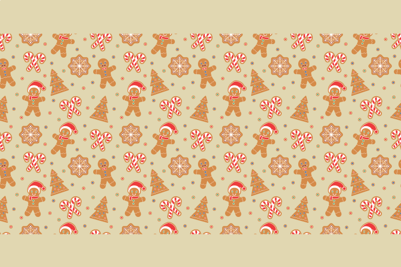 Zencefilli kurabiye noel baba noel placemats - TenStickers
