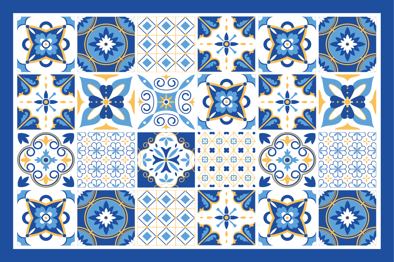 Orijinal amerikan servis klasik fayans deseni - TenStickers