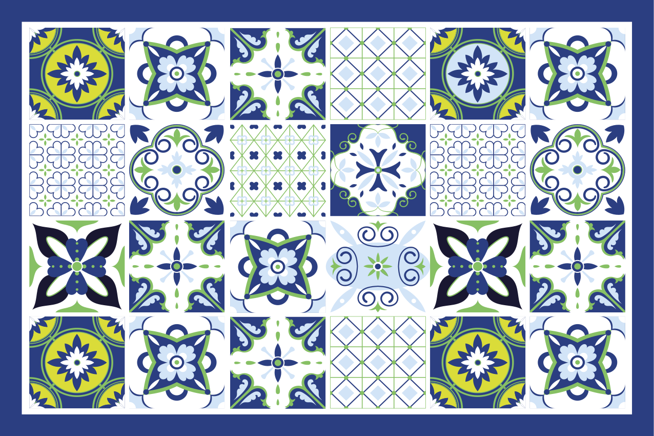 Doku efekti amerikan servis - canlı geometrik kompozisyonlar - TenStickers