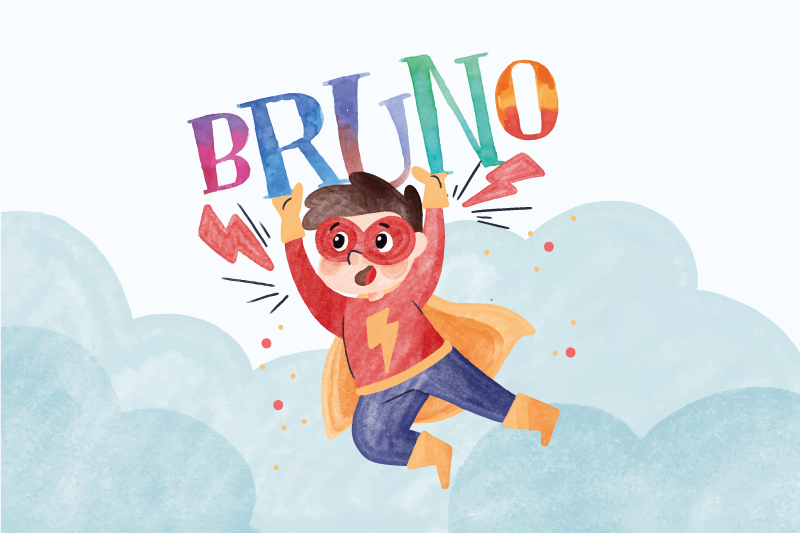 Sulu boya süper çocuk placemats - TenStickers