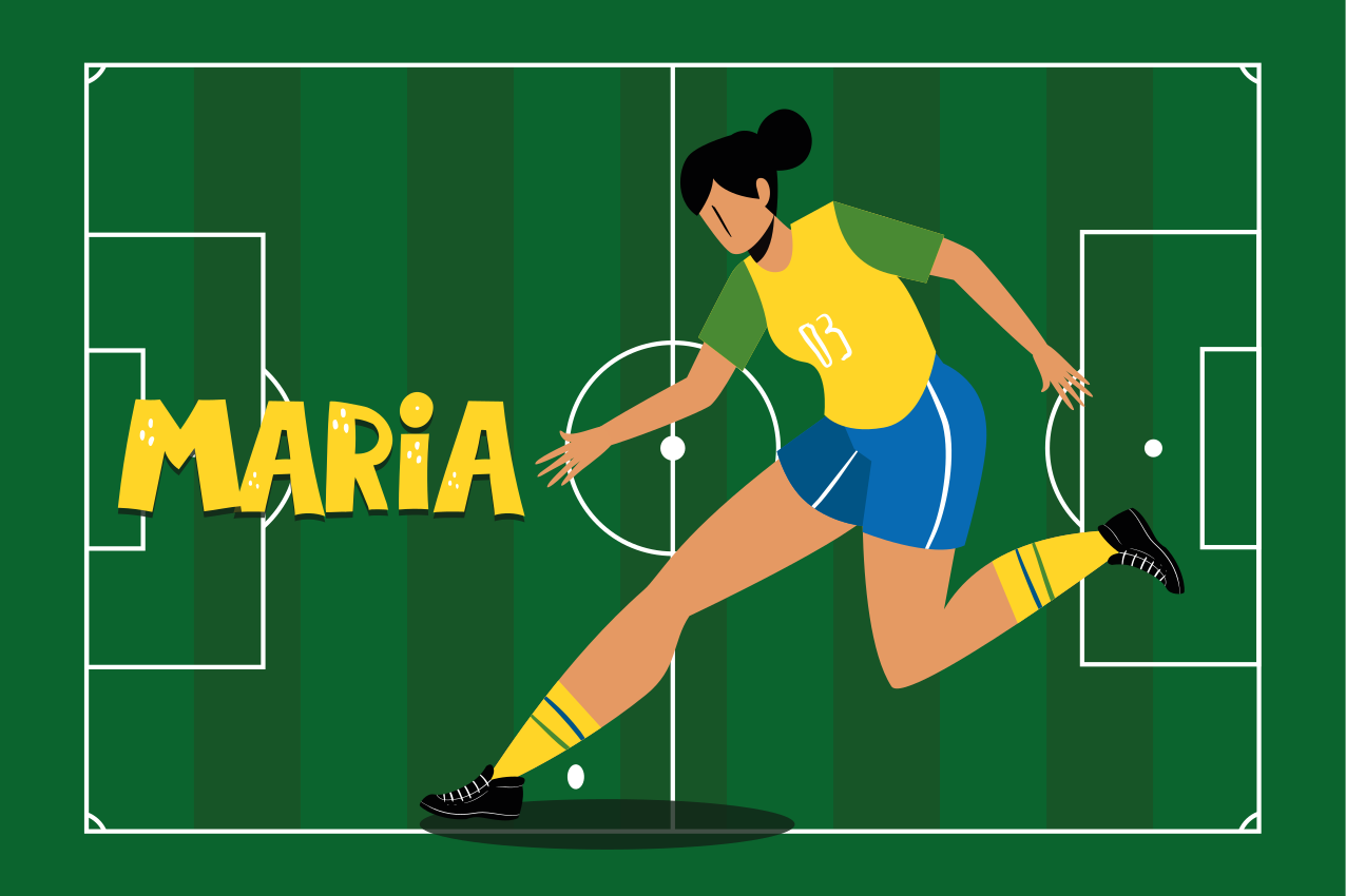 Kız futbolcu özel servis altlıkları - TenStickers