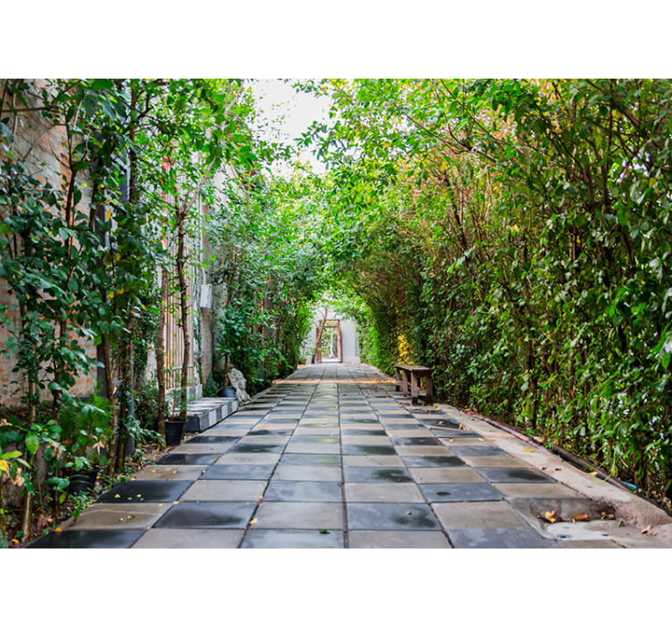 3d sonbahar bahçe duvar resmi - TenStickers