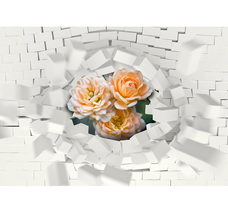 Mauer blume 3d duvar resmi - TenStickers