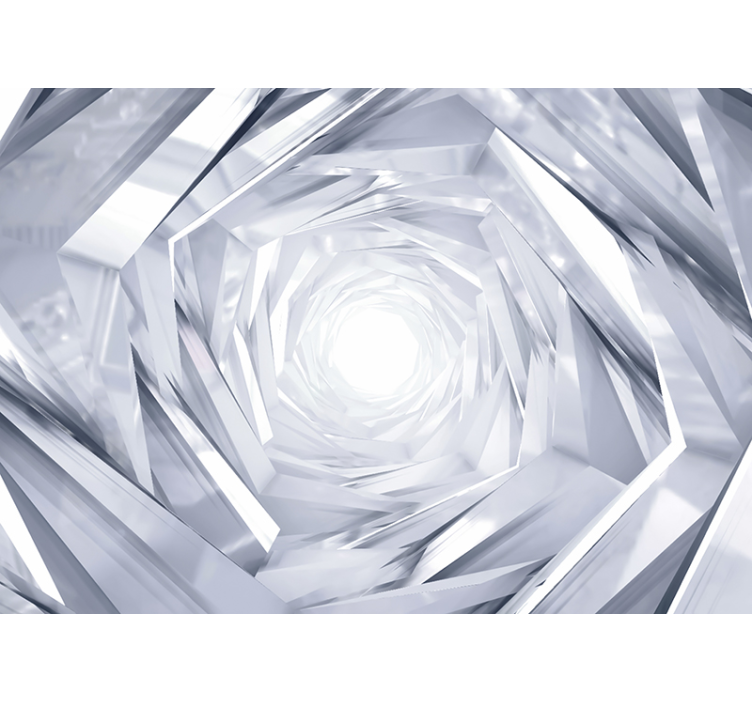 Beyaz 3d efekti duvar resmi - TenStickers