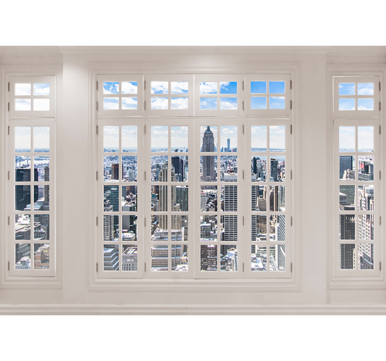 New york şehir silüeti duvar kağıdı - TenStickers