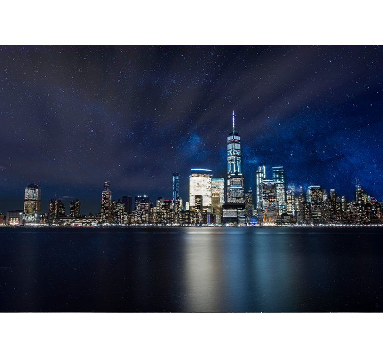 New york duvar resmi üzerinde yıldızlı gece - TenStickers