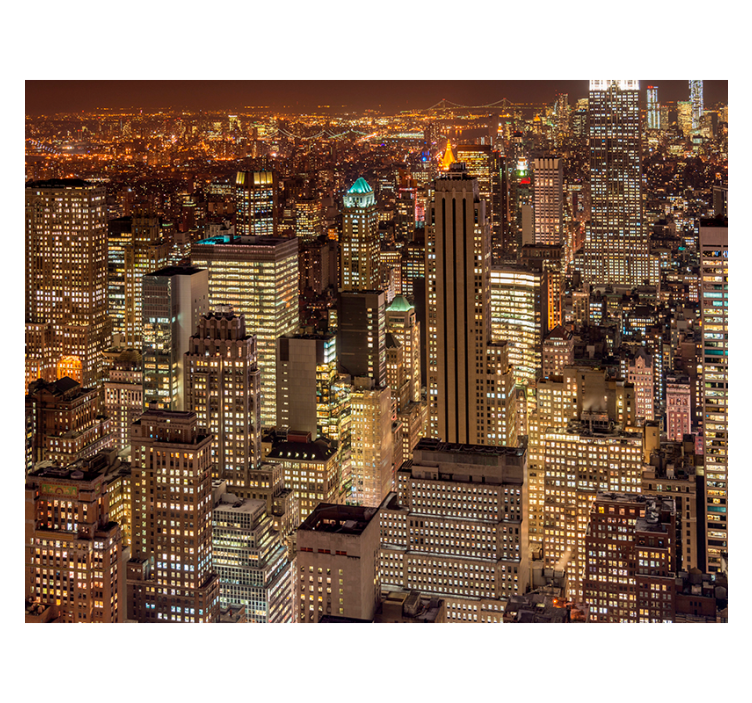 New york duvar resmi gece - TenStickers