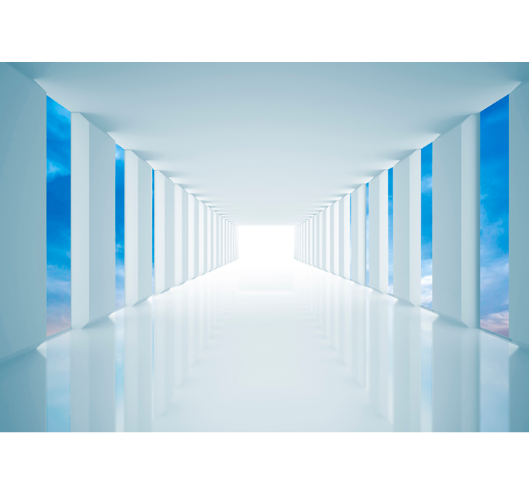 Gökyüzünde yürümek 3d duvar resmi - TenStickers