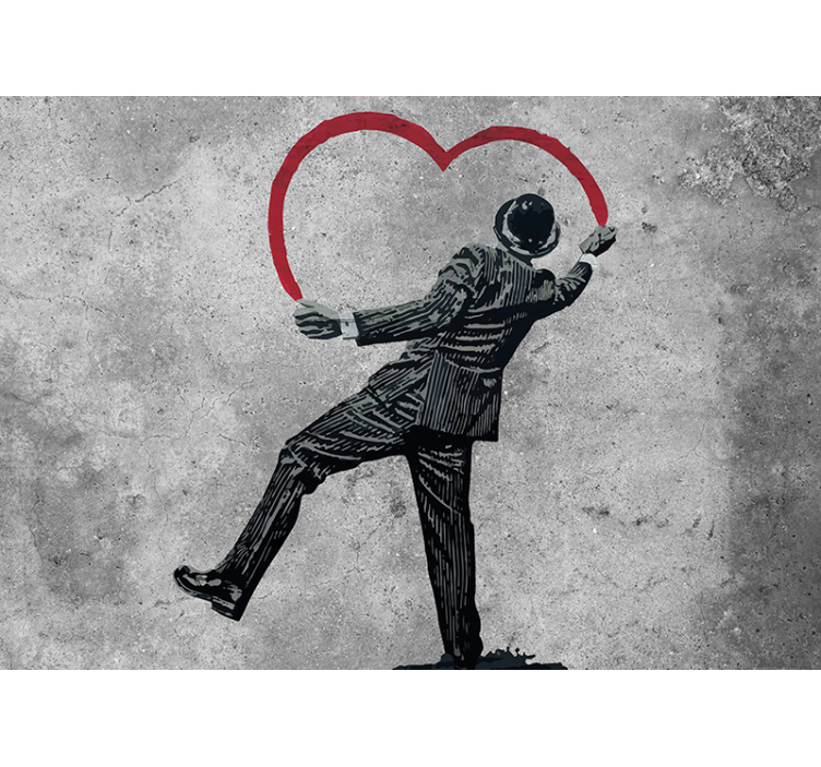 Banksy grafiti duvar sanatı üzerinde duvar resmi - TenStickers