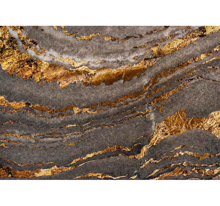 Lüks altın ve mavi mermer duvar resmi - TenStickers