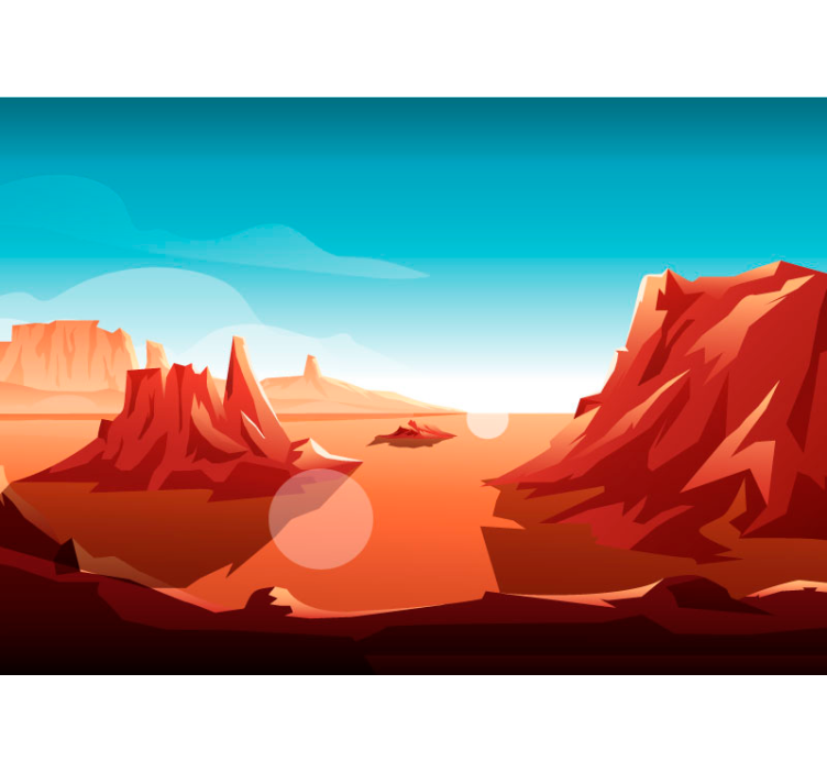 çöl güneşi çocuklar duvar resimleri - TenStickers