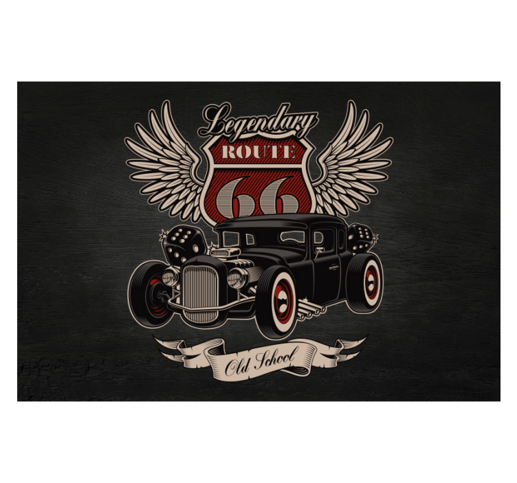 Servis yolu araba duvar resmi - TenStickers