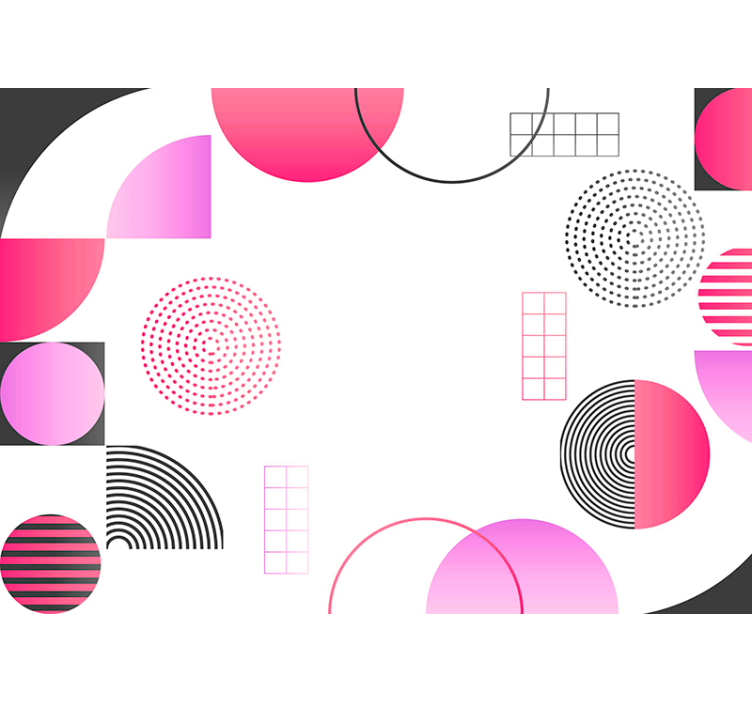 Renk çemberleri soyut duvar resmi - TenStickers