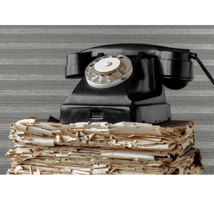 Antika telefon eski duvar resmi - TenStickers