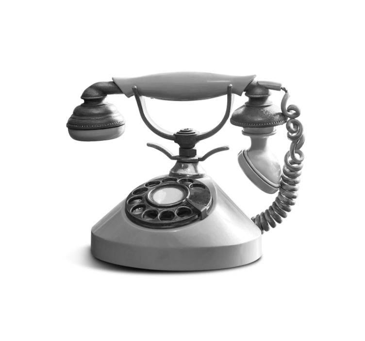 Siyah-beyaz eski telefon duvar resmi - TenStickers