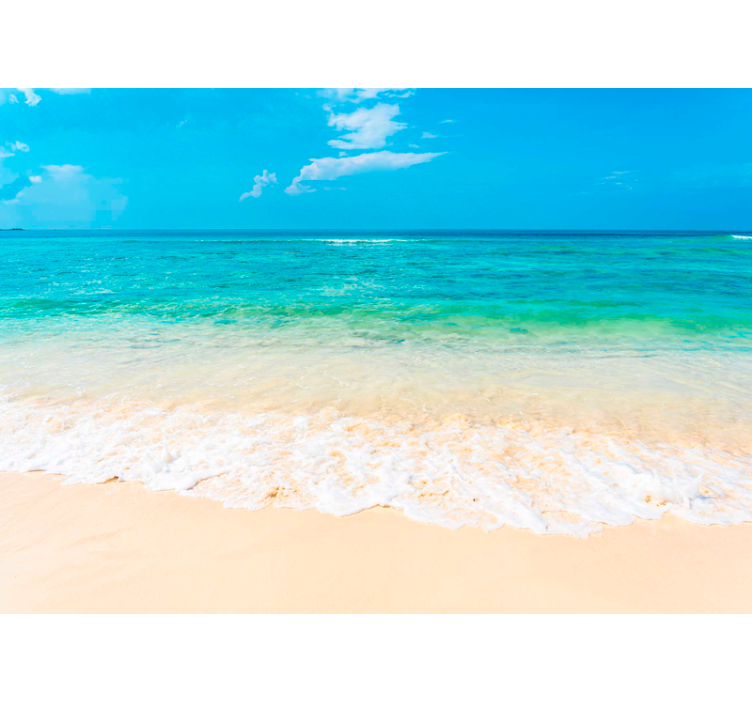 Deniz duvarının altında açık okyanus dalgaları - TenStickers