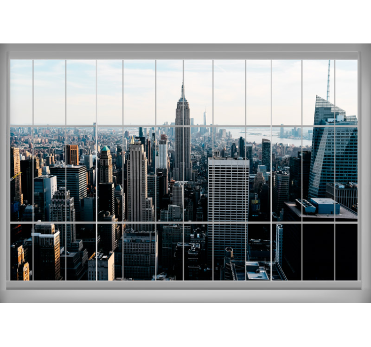 New york new york'ta pencere duvar resmi - TenStickers