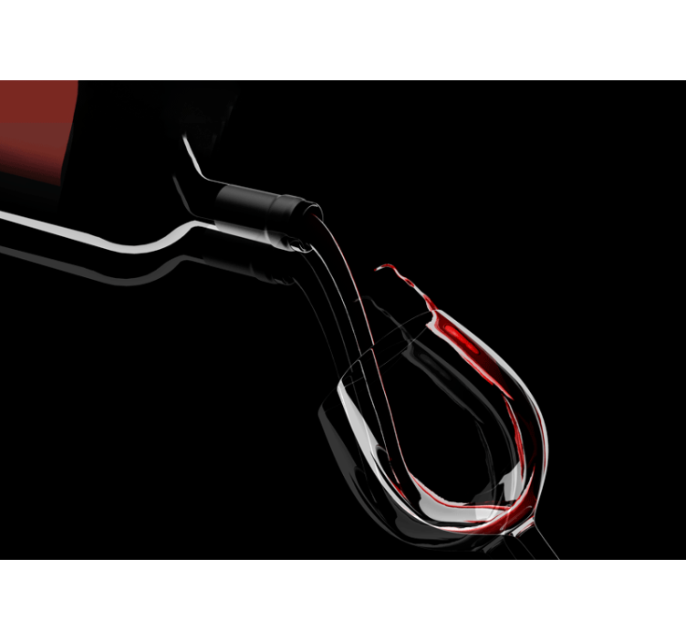 şarap dökme zarafeti müzik temalı duvar resim - TenStickers