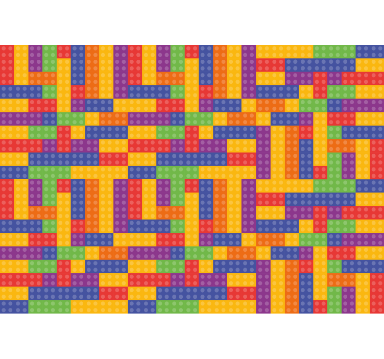 Renkli blok deseni doku ve desen duvar reslim - TenStickers