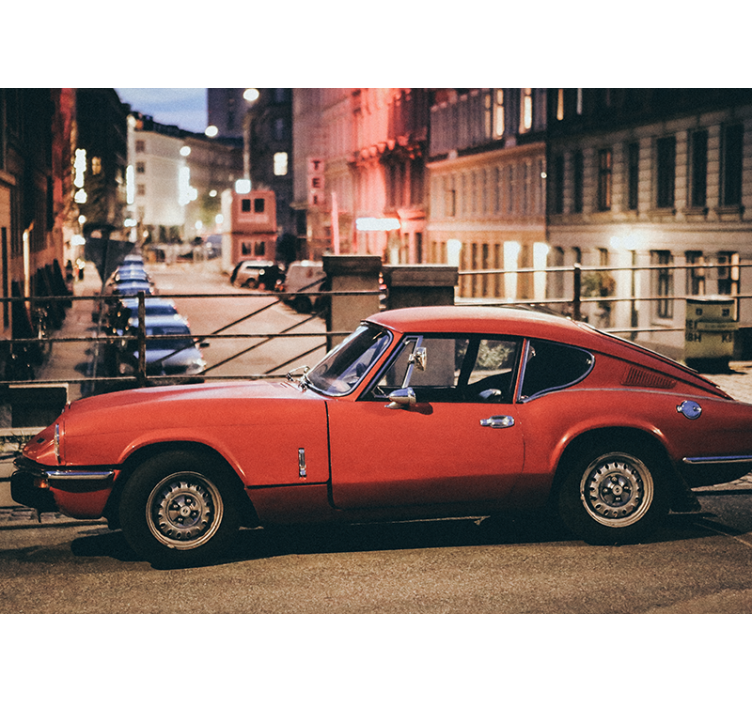 Zamansız kızıl otomobil araç duvar resim - TenStickers