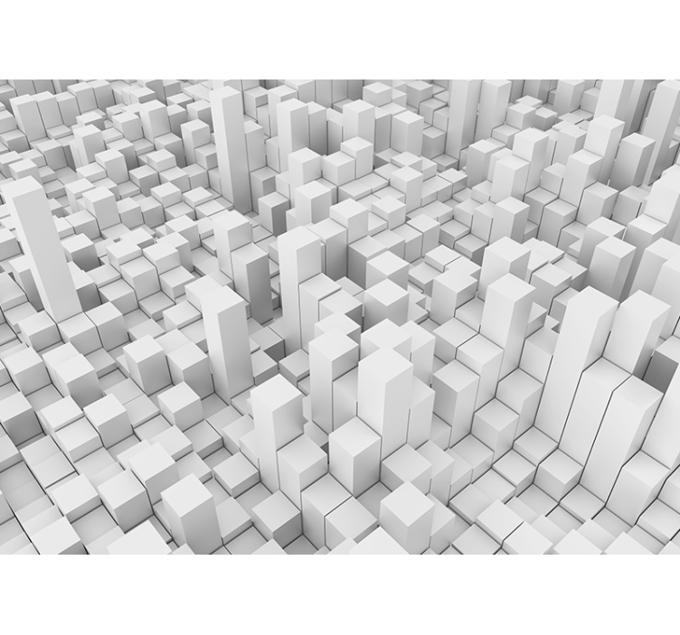 Geometrik mono yapılar soyut duvar resim - TenStickers