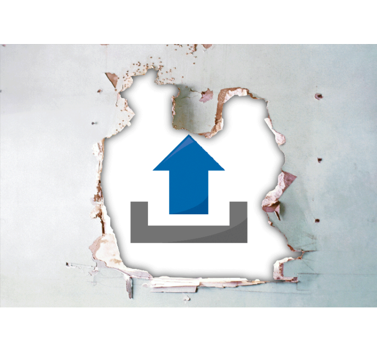 Kırık duvar trompe l'oeil etkisi duvar kağıdı - TenStickers