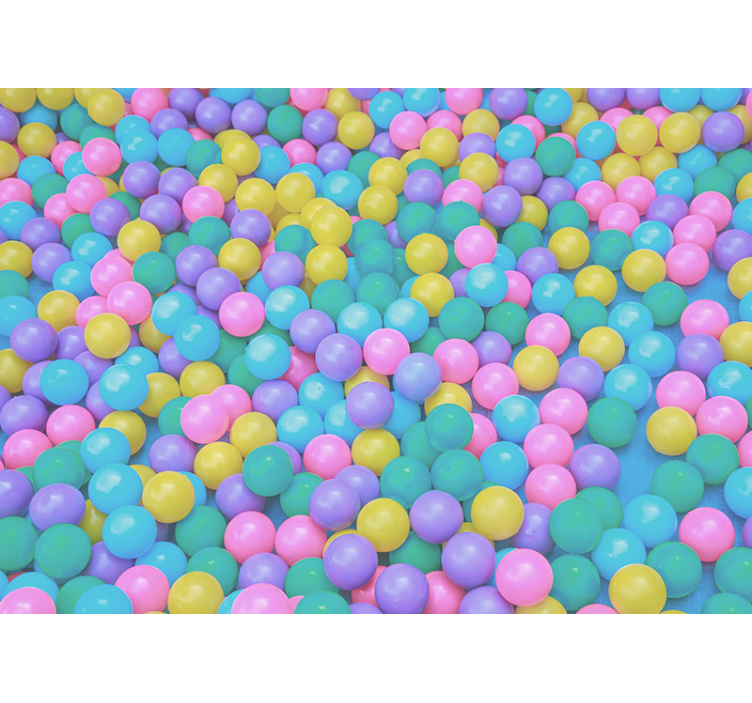 3d renkli toplar 3d duvar resmi - TenStickers