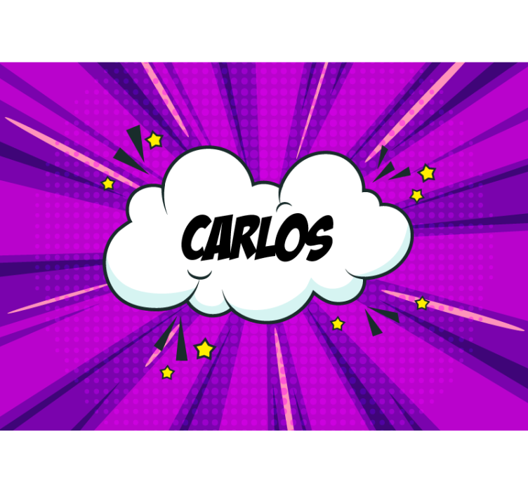 çizgi roman tarzı adı ifade duvar resim - TenStickers