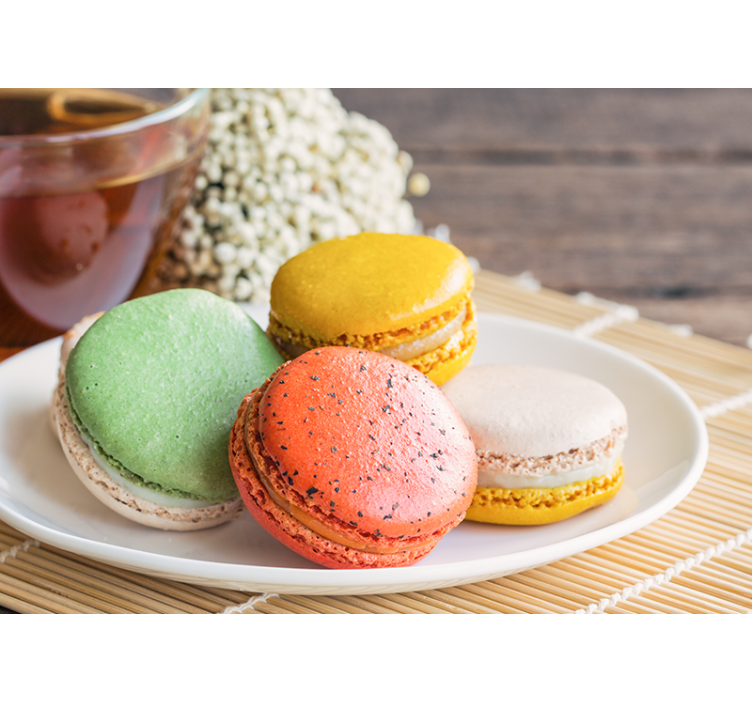 Renkli macaroons mutfak duvar resmi - TenStickers