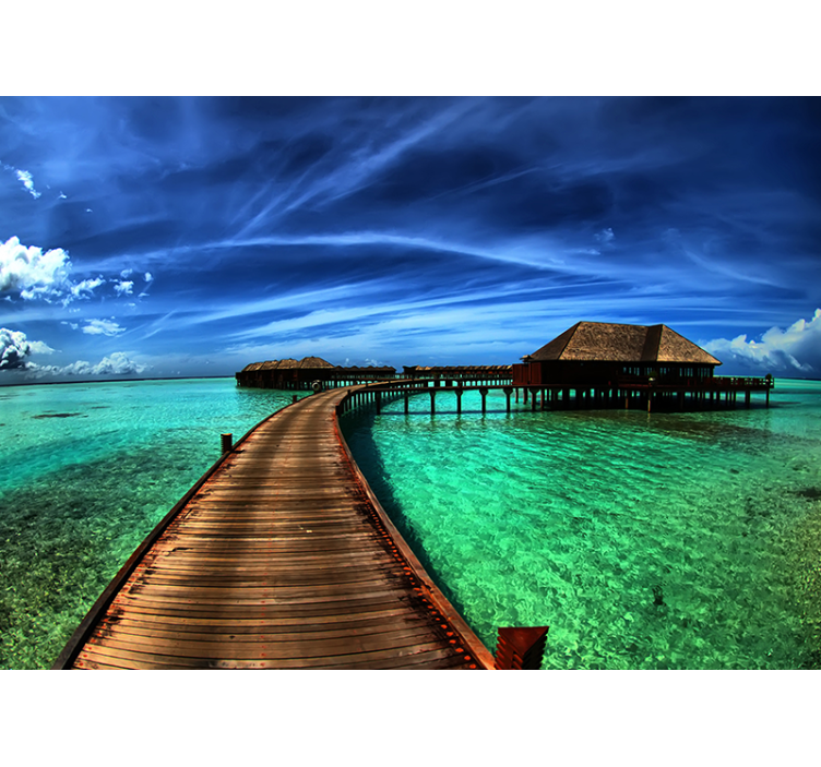 Deniz duvarının altındaki deniz adaları - TenStickers