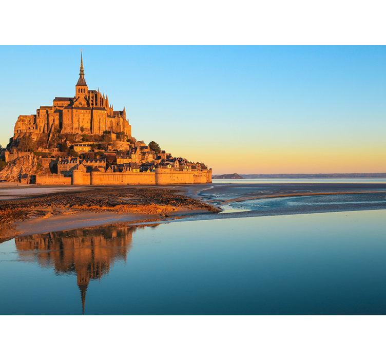 Mont saint michel şehirler ve ülkeler duvar resim - TenStickers