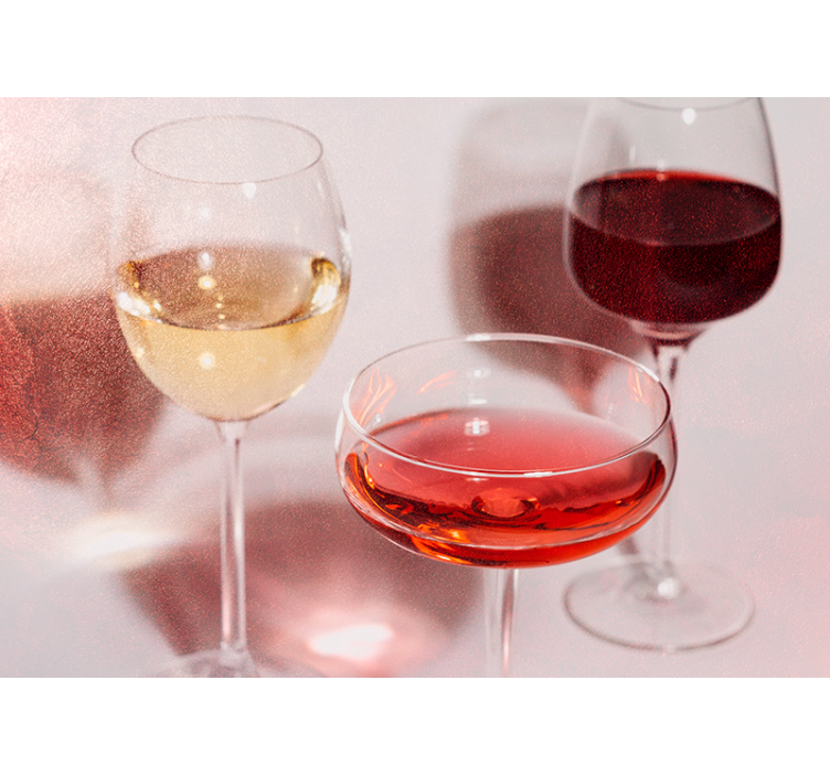 Müzik temalı duvar resim - Şık Şarap kadehleri - TenStickers