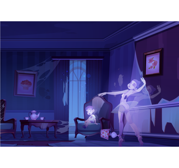 Bale peri dansı müzik temalı duvar resim - TenStickers