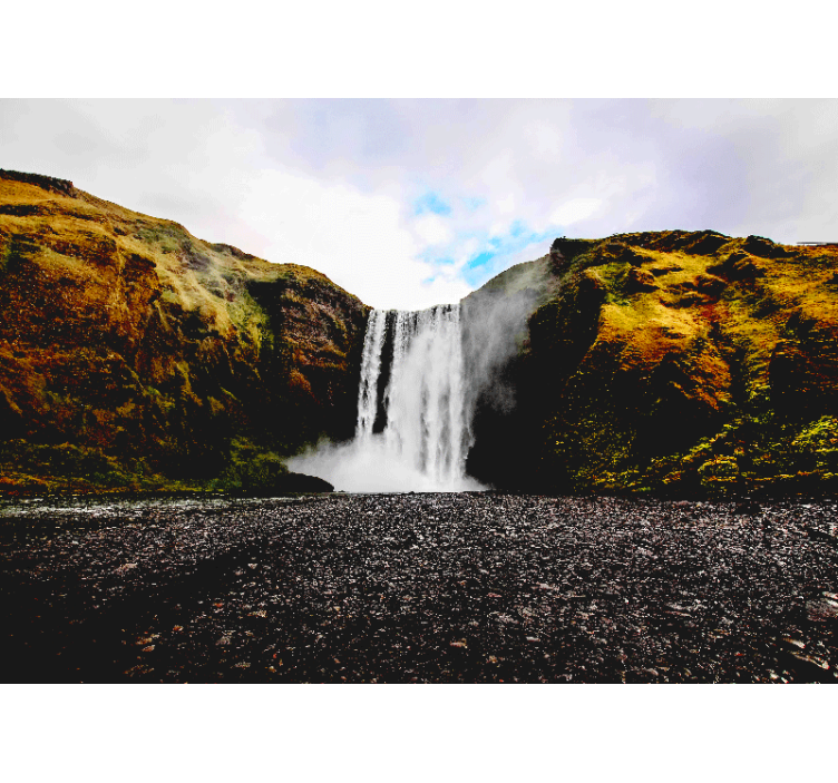 Güzel dağlar şelale duvar resmi - TenStickers