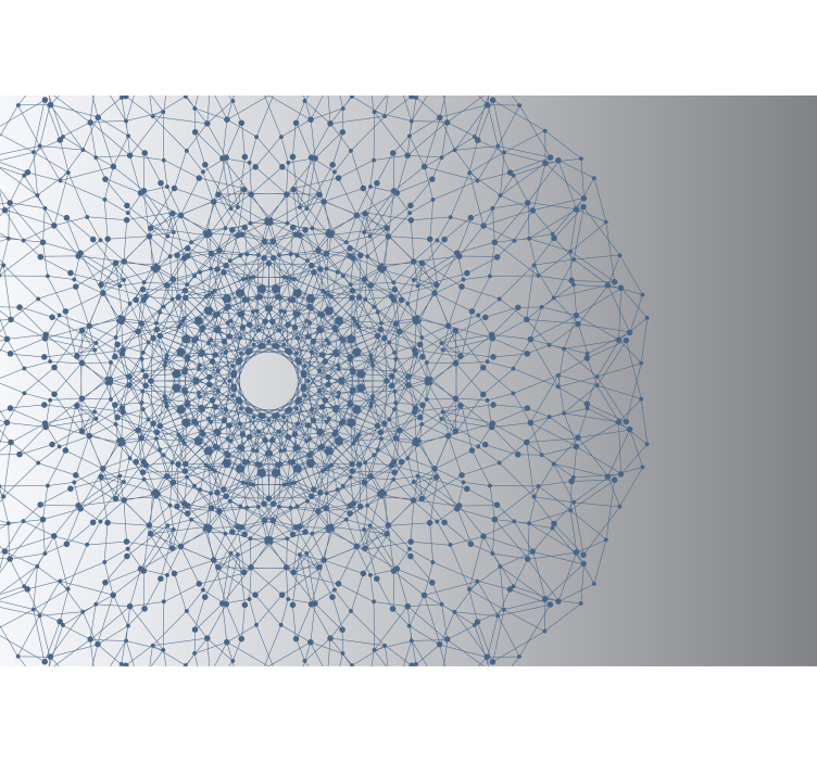 Modern mavi ve gri mandala duvar resmi - TenStickers