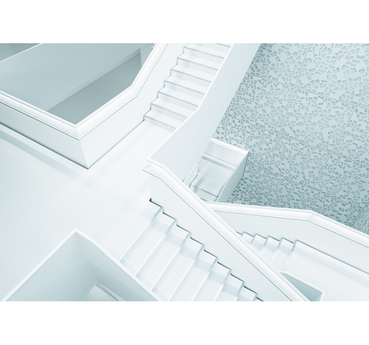 Soyut duvar resim - modern mimari merdivenler - TenStickers