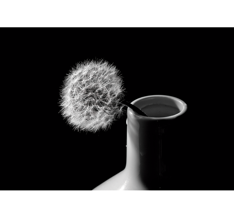 Karahindiba duvar resim - vazodaki karahindiba - TenStickers