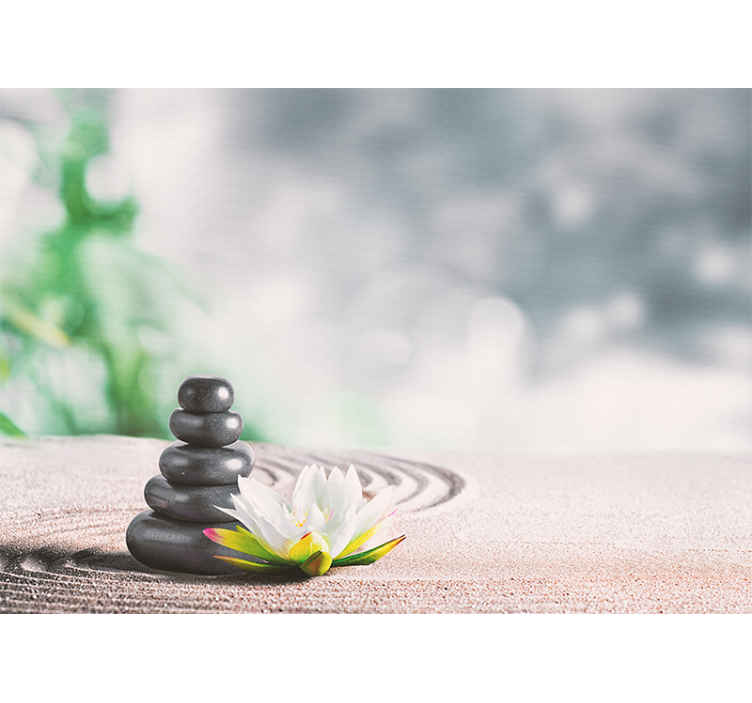 Sakin taş istifleme zen duvar resim - TenStickers